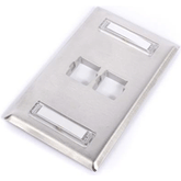 Commscope M12SP-L Stainless Steel Type Two Port Flush Mounted Faceplate